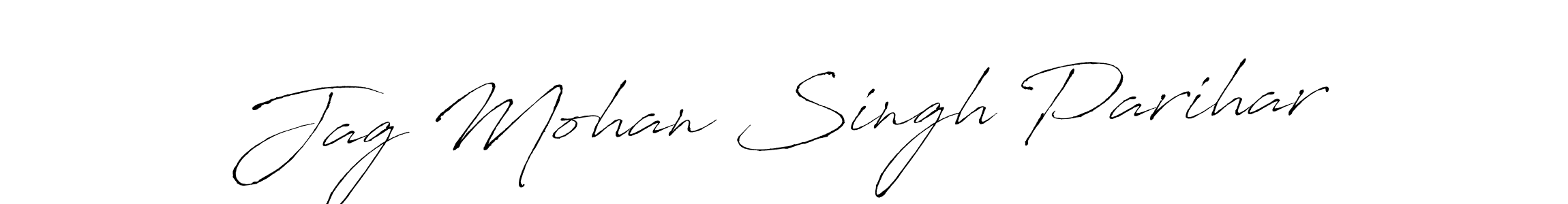 How to make Jag Mohan Singh Parihar name signature. Use Antro_Vectra style for creating short signs online. This is the latest handwritten sign. Jag Mohan Singh Parihar signature style 6 images and pictures png