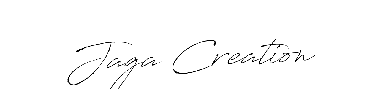 Jaga Creation stylish signature style. Best Handwritten Sign (Antro_Vectra) for my name. Handwritten Signature Collection Ideas for my name Jaga Creation. Jaga Creation signature style 6 images and pictures png