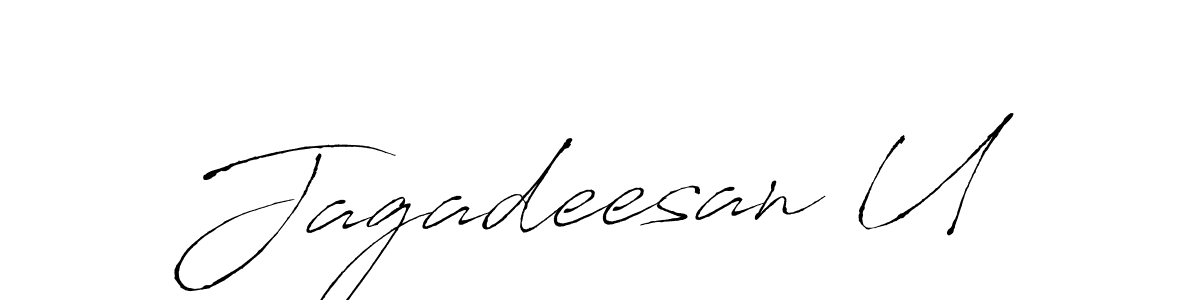 Design your own signature with our free online signature maker. With this signature software, you can create a handwritten (Antro_Vectra) signature for name Jagadeesan U. Jagadeesan U signature style 6 images and pictures png