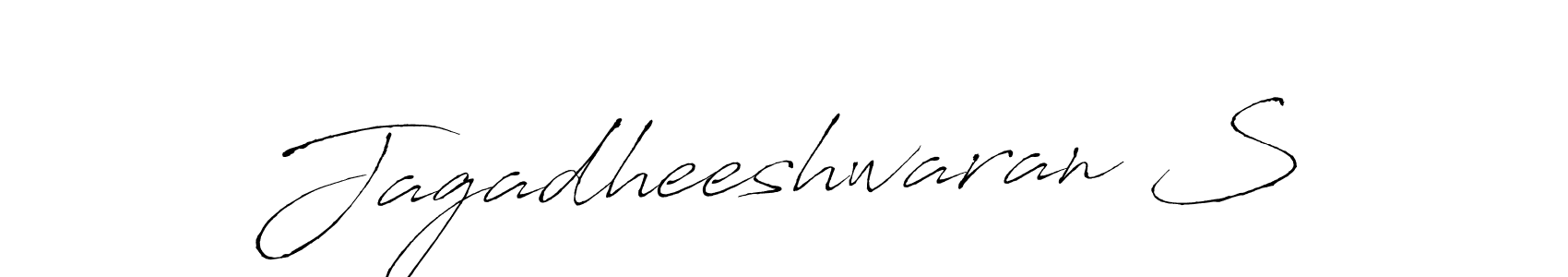 Design your own signature with our free online signature maker. With this signature software, you can create a handwritten (Antro_Vectra) signature for name Jagadheeshwaran S. Jagadheeshwaran S signature style 6 images and pictures png