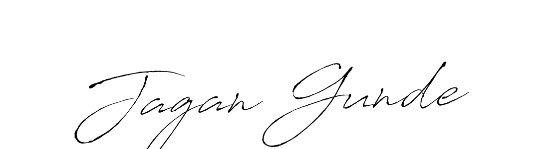 Make a beautiful signature design for name Jagan Gunde. With this signature (Antro_Vectra) style, you can create a handwritten signature for free. Jagan Gunde signature style 6 images and pictures png