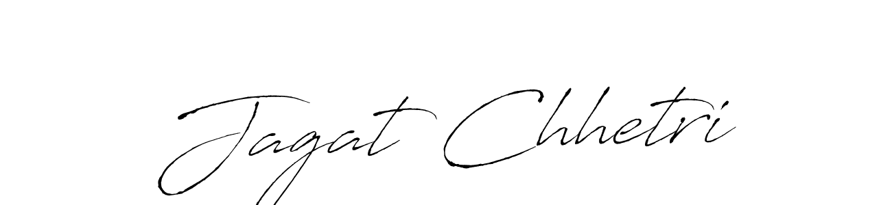 Create a beautiful signature design for name Jagat Chhetri. With this signature (Antro_Vectra) fonts, you can make a handwritten signature for free. Jagat Chhetri signature style 6 images and pictures png