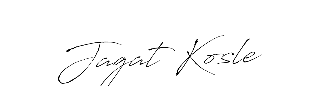 How to make Jagat Kosle name signature. Use Antro_Vectra style for creating short signs online. This is the latest handwritten sign. Jagat Kosle signature style 6 images and pictures png