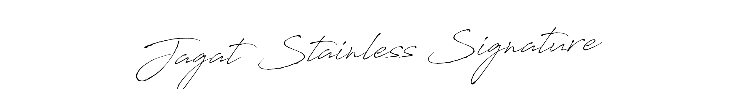 Make a beautiful signature design for name Jagat Stainless Signature. Use this online signature maker to create a handwritten signature for free. Jagat Stainless Signature signature style 6 images and pictures png