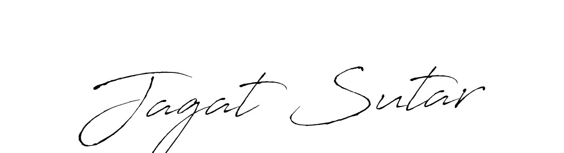 Make a beautiful signature design for name Jagat Sutar. With this signature (Antro_Vectra) style, you can create a handwritten signature for free. Jagat Sutar signature style 6 images and pictures png