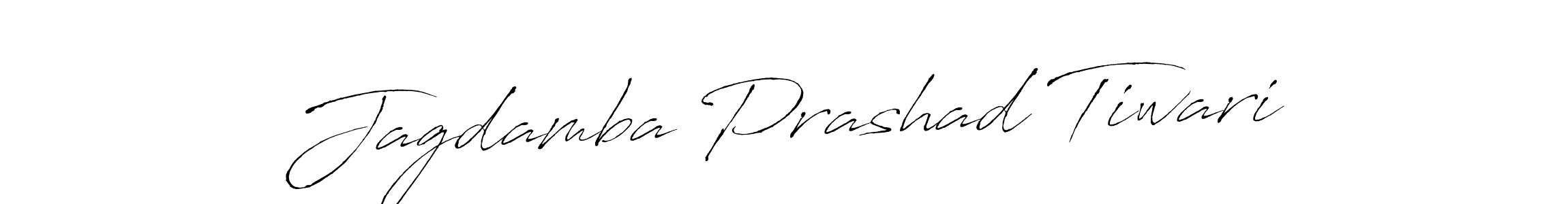 How to make Jagdamba Prashad Tiwari name signature. Use Antro_Vectra style for creating short signs online. This is the latest handwritten sign. Jagdamba Prashad Tiwari signature style 6 images and pictures png