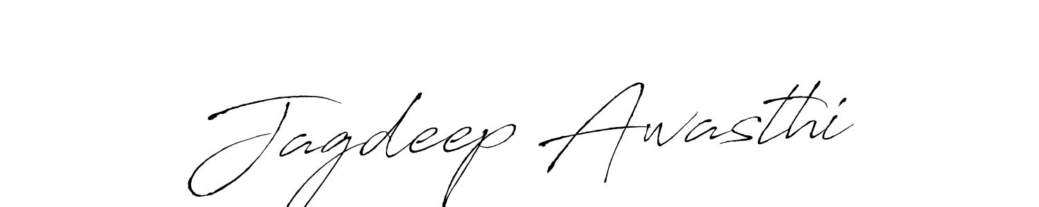 How to make Jagdeep Awasthi name signature. Use Antro_Vectra style for creating short signs online. This is the latest handwritten sign. Jagdeep Awasthi signature style 6 images and pictures png