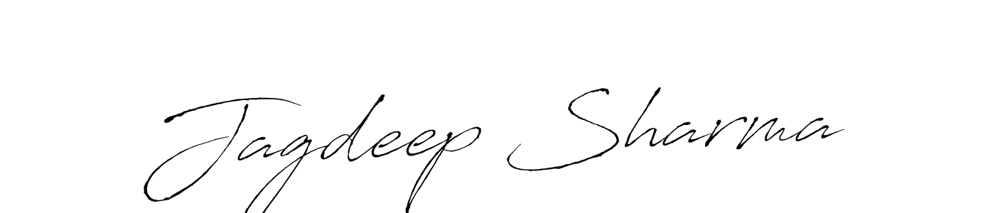 How to make Jagdeep Sharma name signature. Use Antro_Vectra style for creating short signs online. This is the latest handwritten sign. Jagdeep Sharma signature style 6 images and pictures png