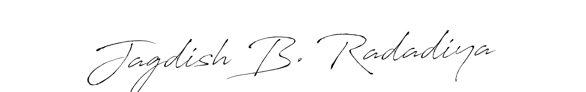 It looks lik you need a new signature style for name Jagdish B. Radadiya. Design unique handwritten (Antro_Vectra) signature with our free signature maker in just a few clicks. Jagdish B. Radadiya signature style 6 images and pictures png