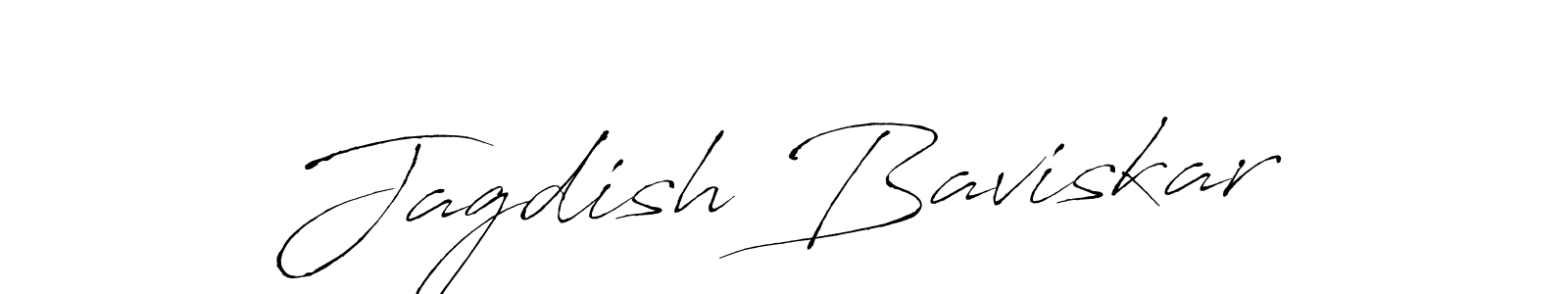 How to make Jagdish Baviskar name signature. Use Antro_Vectra style for creating short signs online. This is the latest handwritten sign. Jagdish Baviskar signature style 6 images and pictures png