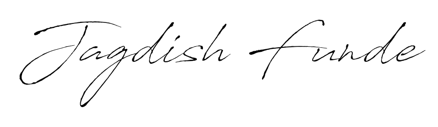 A timeless handwritten aesthetic for Jagdish Funde. The Antro_Vectra font gives your signature a handcrafted feel with natural curves. Jagdish Funde signature style 6 images and pictures png