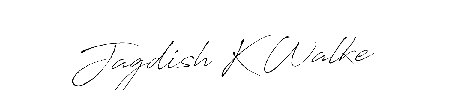 Also You can easily find your signature by using the search form. We will create Jagdish K Walke name handwritten signature images for you free of cost using Antro_Vectra sign style. Jagdish K Walke signature style 6 images and pictures png