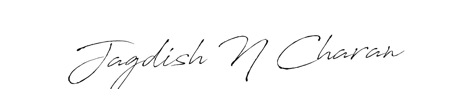 Jagdish N Charan stylish signature style. Best Handwritten Sign (Antro_Vectra) for my name. Handwritten Signature Collection Ideas for my name Jagdish N Charan. Jagdish N Charan signature style 6 images and pictures png