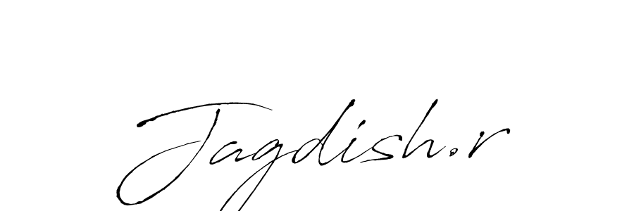 Make a beautiful signature design for name Jagdish.r. With this signature (Antro_Vectra) style, you can create a handwritten signature for free. Jagdish.r signature style 6 images and pictures png