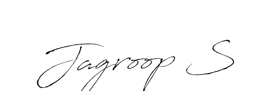 The best way (Antro_Vectra) to make a short signature is to pick only two or three words in your name. The name Jagroop S include a total of six letters. For converting this name. Jagroop S signature style 6 images and pictures png