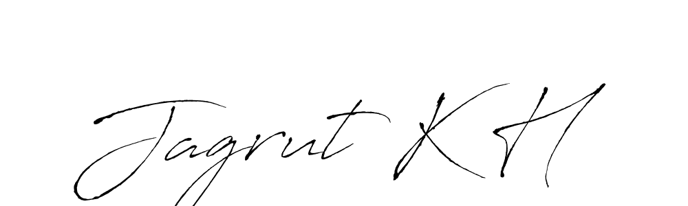 Jagrut K H stylish signature style. Best Handwritten Sign (Antro_Vectra) for my name. Handwritten Signature Collection Ideas for my name Jagrut K H. Jagrut K H signature style 6 images and pictures png