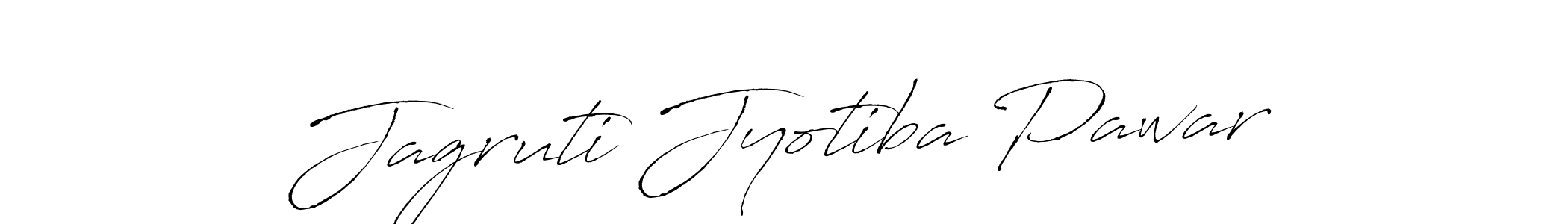 How to make Jagruti Jyotiba Pawar name signature. Use Antro_Vectra style for creating short signs online. This is the latest handwritten sign. Jagruti Jyotiba Pawar signature style 6 images and pictures png