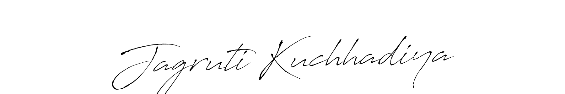 Create a beautiful signature design for name Jagruti Kuchhadiya. With this signature (Antro_Vectra) fonts, you can make a handwritten signature for free. Jagruti Kuchhadiya signature style 6 images and pictures png