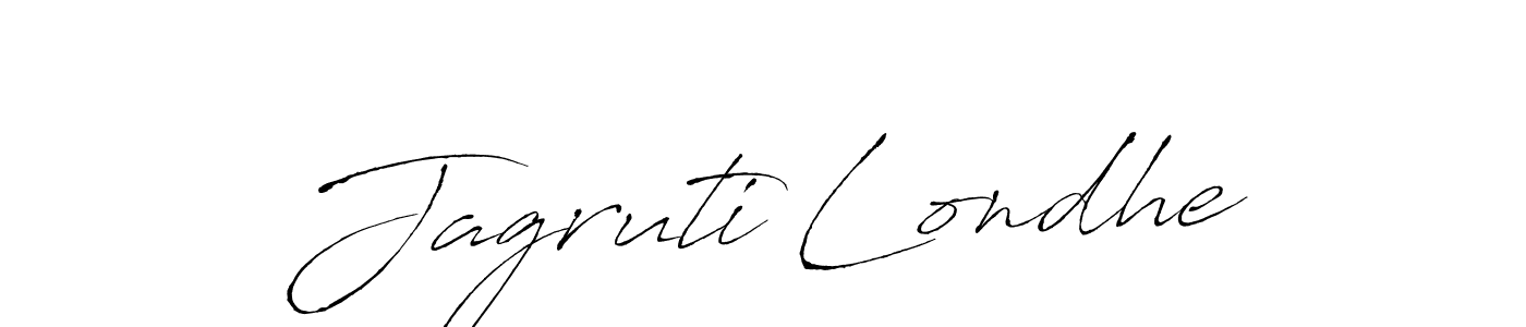 How to make Jagruti Londhe name signature. Use Antro_Vectra style for creating short signs online. This is the latest handwritten sign. Jagruti Londhe signature style 6 images and pictures png