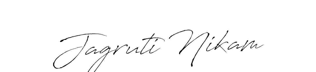 Make a beautiful signature design for name Jagruti Nikam. With this signature (Antro_Vectra) style, you can create a handwritten signature for free. Jagruti Nikam signature style 6 images and pictures png