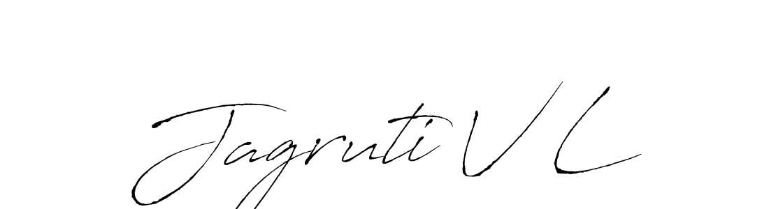 Jagruti V L stylish signature style. Best Handwritten Sign (Antro_Vectra) for my name. Handwritten Signature Collection Ideas for my name Jagruti V L. Jagruti V L signature style 6 images and pictures png