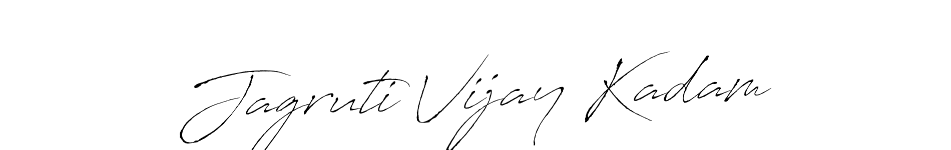 How to make Jagruti Vijay Kadam name signature. Use Antro_Vectra style for creating short signs online. This is the latest handwritten sign. Jagruti Vijay Kadam signature style 6 images and pictures png