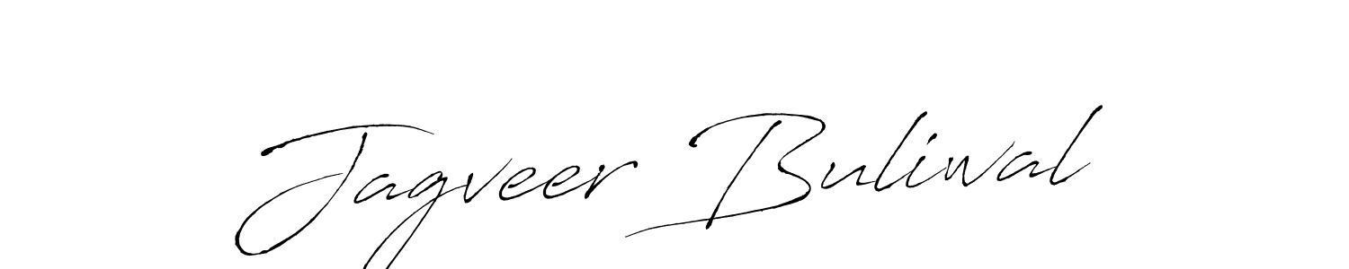 How to make Jagveer Buliwal name signature. Use Antro_Vectra style for creating short signs online. This is the latest handwritten sign. Jagveer Buliwal signature style 6 images and pictures png