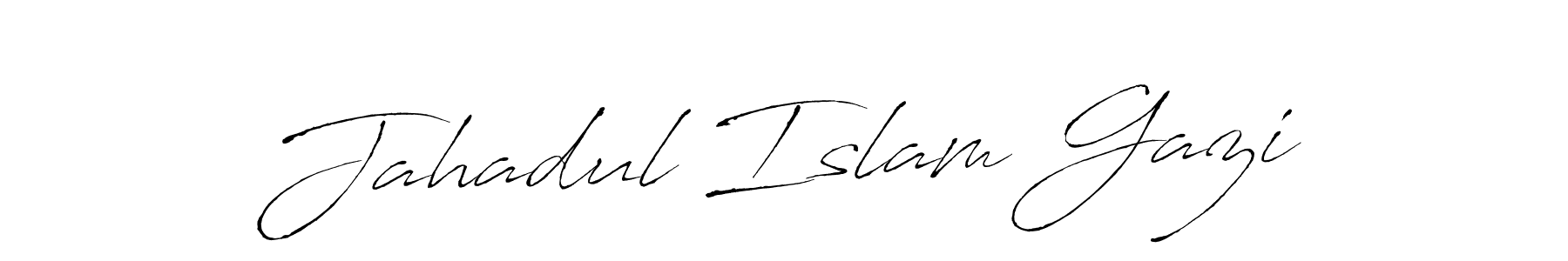 How to make Jahadul Islam Gazi name signature. Use Antro_Vectra style for creating short signs online. This is the latest handwritten sign. Jahadul Islam Gazi signature style 6 images and pictures png