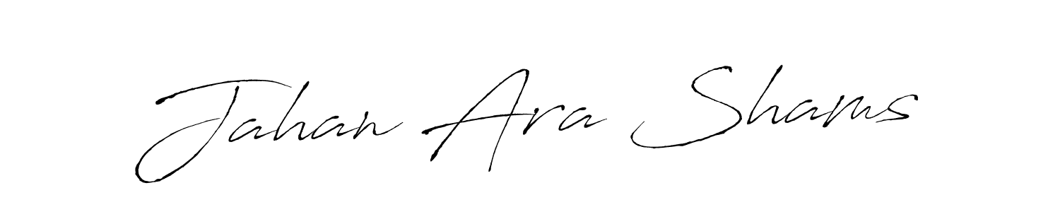 Also You can easily find your signature by using the search form. We will create Jahan Ara Shams name handwritten signature images for you free of cost using Antro_Vectra sign style. Jahan Ara Shams signature style 6 images and pictures png