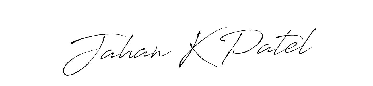 The best way (Antro_Vectra) to make a short signature is to pick only two or three words in your name. The name Jahan K Patel include a total of six letters. For converting this name. Jahan K Patel signature style 6 images and pictures png