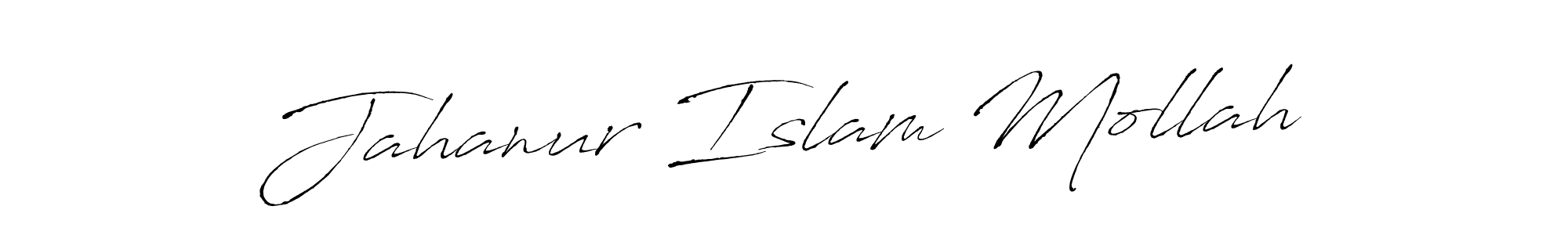 Create a beautiful signature design for name Jahanur Islam Mollah. With this signature (Antro_Vectra) fonts, you can make a handwritten signature for free. Jahanur Islam Mollah signature style 6 images and pictures png