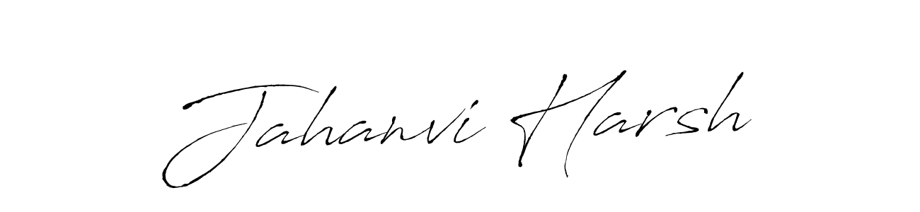 Make a beautiful signature design for name Jahanvi Harsh. With this signature (Antro_Vectra) style, you can create a handwritten signature for free. Jahanvi Harsh signature style 6 images and pictures png