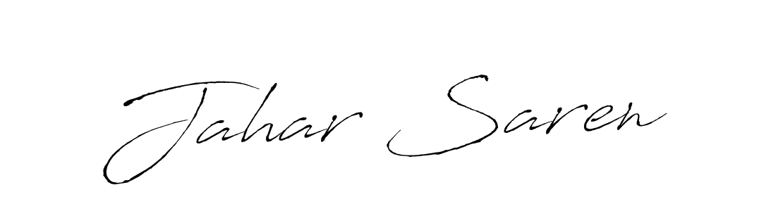 How to make Jahar Saren name signature. Use Antro_Vectra style for creating short signs online. This is the latest handwritten sign. Jahar Saren signature style 6 images and pictures png