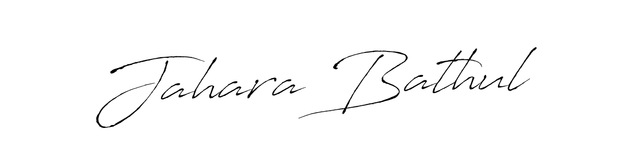 Design your own signature with our free online signature maker. With this signature software, you can create a handwritten (Antro_Vectra) signature for name Jahara Bathul. Jahara Bathul signature style 6 images and pictures png