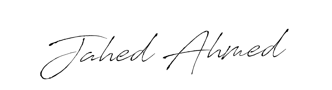 Design your own signature with our free online signature maker. With this signature software, you can create a handwritten (Antro_Vectra) signature for name Jahed Ahmed. Jahed Ahmed signature style 6 images and pictures png