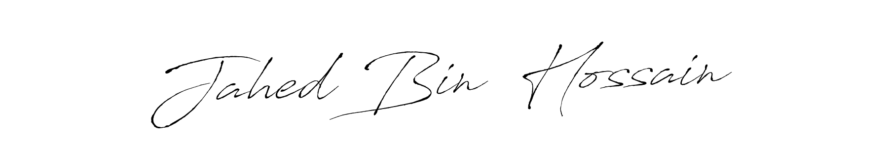 You can use this online signature creator to create a handwritten signature for the name Jahed Bin  Hossain. This is the best online autograph maker. Jahed Bin  Hossain signature style 6 images and pictures png