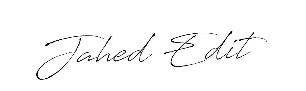 Jahed Edit stylish signature style. Best Handwritten Sign (Antro_Vectra) for my name. Handwritten Signature Collection Ideas for my name Jahed Edit. Jahed Edit signature style 6 images and pictures png