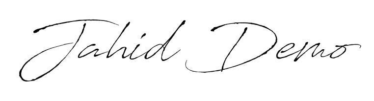 Quickly download Jahid Demo name signature in high-resolution PNG using Antro_Vectra style. Ready to insert into PDFs and online applications. Jahid Demo signature style 6 images and pictures png