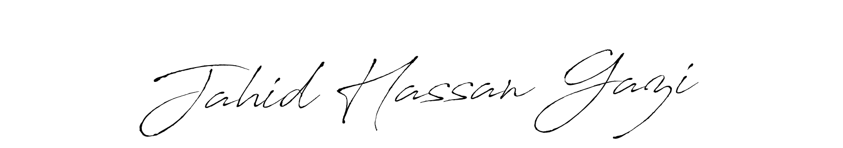 Make a beautiful signature design for name Jahid Hassan Gazi. With this signature (Antro_Vectra) style, you can create a handwritten signature for free. Jahid Hassan Gazi signature style 6 images and pictures png