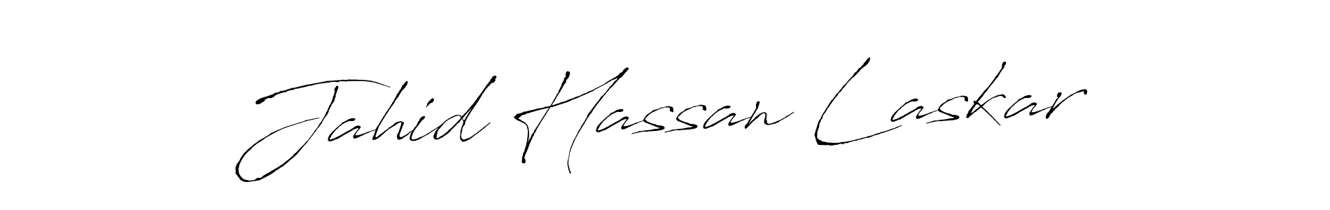 How to make Jahid Hassan Laskar name signature. Use Antro_Vectra style for creating short signs online. This is the latest handwritten sign. Jahid Hassan Laskar signature style 6 images and pictures png