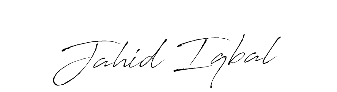 Make a beautiful signature design for name Jahid Iqbal. With this signature (Antro_Vectra) style, you can create a handwritten signature for free. Jahid Iqbal signature style 6 images and pictures png