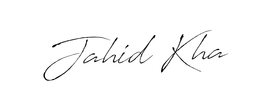 How to make Jahid Kha name signature. Use Antro_Vectra style for creating short signs online. This is the latest handwritten sign. Jahid Kha signature style 6 images and pictures png