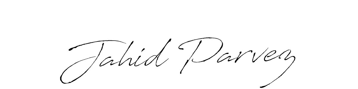 How to make Jahid Parvez name signature. Use Antro_Vectra style for creating short signs online. This is the latest handwritten sign. Jahid Parvez signature style 6 images and pictures png