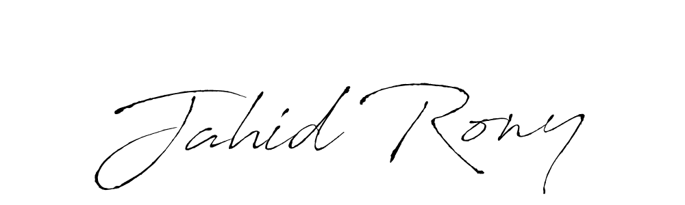 Make a beautiful signature design for name Jahid Rony. With this signature (Antro_Vectra) style, you can create a handwritten signature for free. Jahid Rony signature style 6 images and pictures png