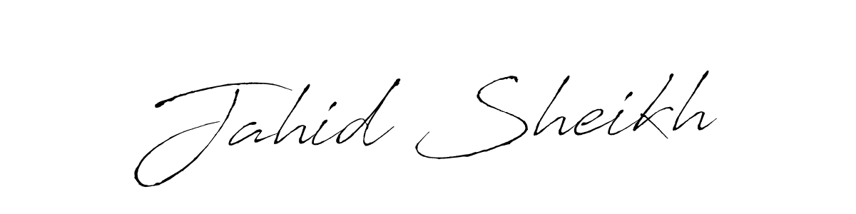 Make a beautiful signature design for name Jahid Sheikh. With this signature (Antro_Vectra) style, you can create a handwritten signature for free. Jahid Sheikh signature style 6 images and pictures png