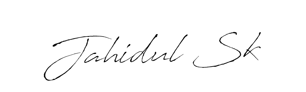 How to make Jahidul Sk name signature. Use Antro_Vectra style for creating short signs online. This is the latest handwritten sign. Jahidul Sk signature style 6 images and pictures png