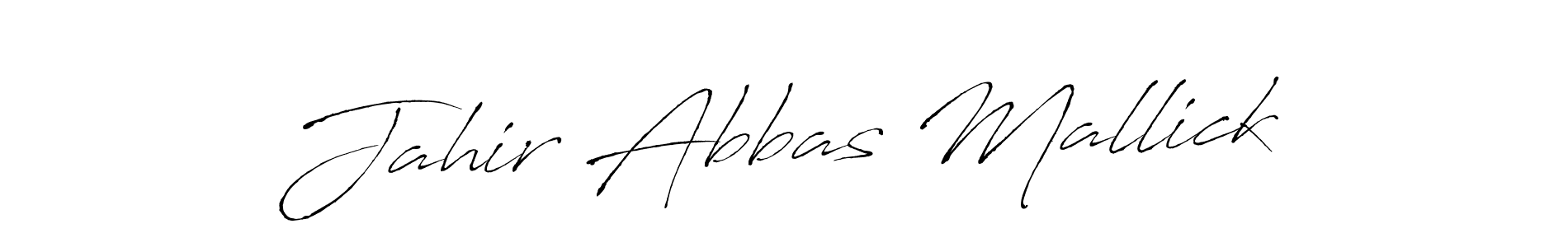 Design your own signature with our free online signature maker. With this signature software, you can create a handwritten (Antro_Vectra) signature for name Jahir Abbas Mallick. Jahir Abbas Mallick signature style 6 images and pictures png