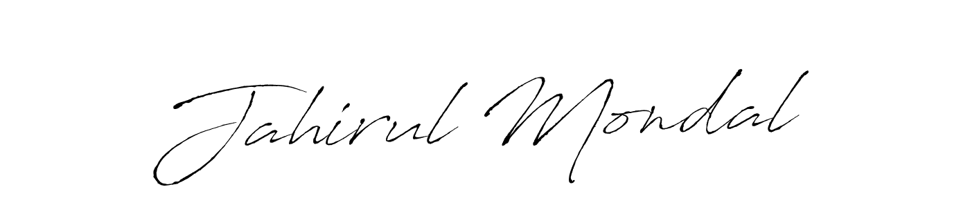 How to make Jahirul Mondal signature? Antro_Vectra is a professional autograph style. Create handwritten signature for Jahirul Mondal name. Jahirul Mondal signature style 6 images and pictures png
