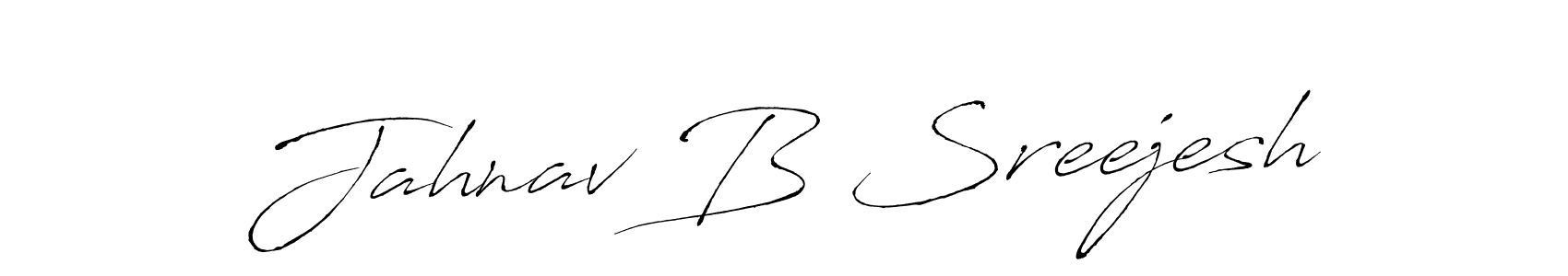 Create a beautiful signature design for name Jahnav B Sreejesh. With this signature (Antro_Vectra) fonts, you can make a handwritten signature for free. Jahnav B Sreejesh signature style 6 images and pictures png