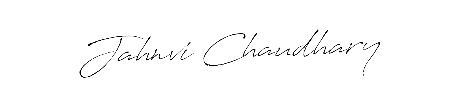 How to make Jahnvi Chaudhary name signature. Use Antro_Vectra style for creating short signs online. This is the latest handwritten sign. Jahnvi Chaudhary signature style 6 images and pictures png